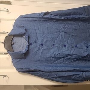 Xl blue Jean high low blouse